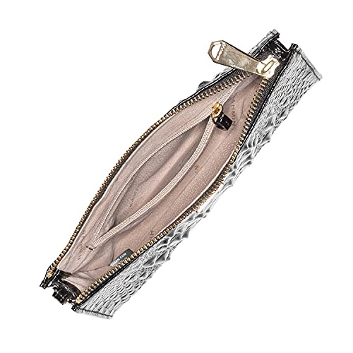BRAHMIN Melbourne Daisy Clutch - Leather Purse - Lined Interior - Slide Out Wrist-strap - Zip-top Clutch Black One Size One Size - Image 4