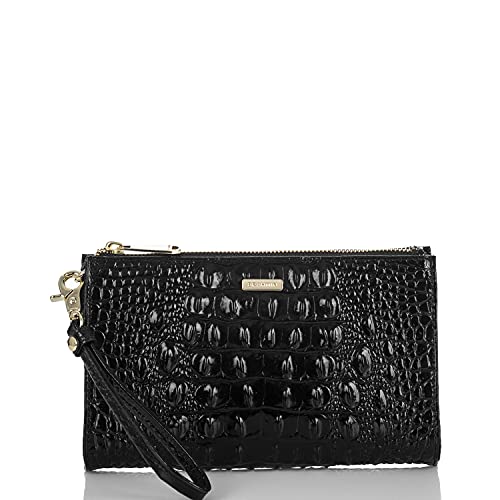 BRAHMIN Melbourne Daisy Clutch - Leather Purse - Lined Interior - Slide Out Wrist-strap - Zip-top Clutch Black One Size One Size - Image 1