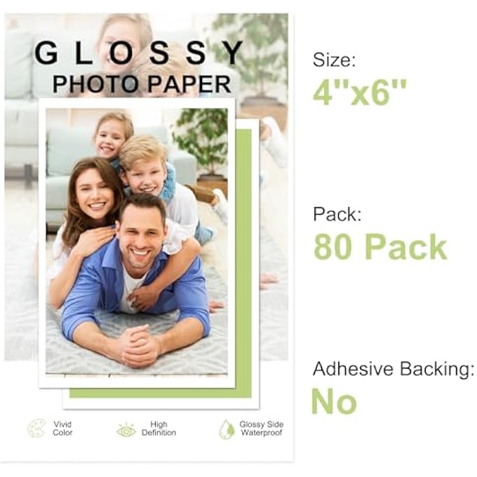 COMPATIBLE FOR AMBER M100 M200 4X6 PRINTER 80 SHEETS + 2 INK CARTRIDGES REFILL FOR DHP512 DHP513 PRINTER - Image 3