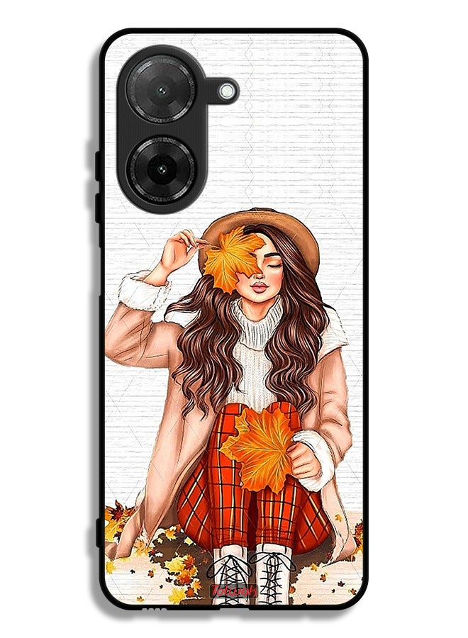 Tolwak Xiaomi Redmi A5 4G Protective Case Cover Holding Autumn Leaves Art - Image 1