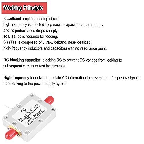 Ciglow Bias Tee,10MHz-6GHz Bias Tee Broadband Radio Frequency Microwave Coaxial Bias Low Noise Amplifier Module. - Image 4
