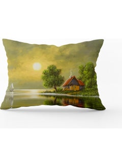 Cango Home Green Yellow Nature View Throw Pillow Pillow Case - CGH145-3550 Double Sided Printed 