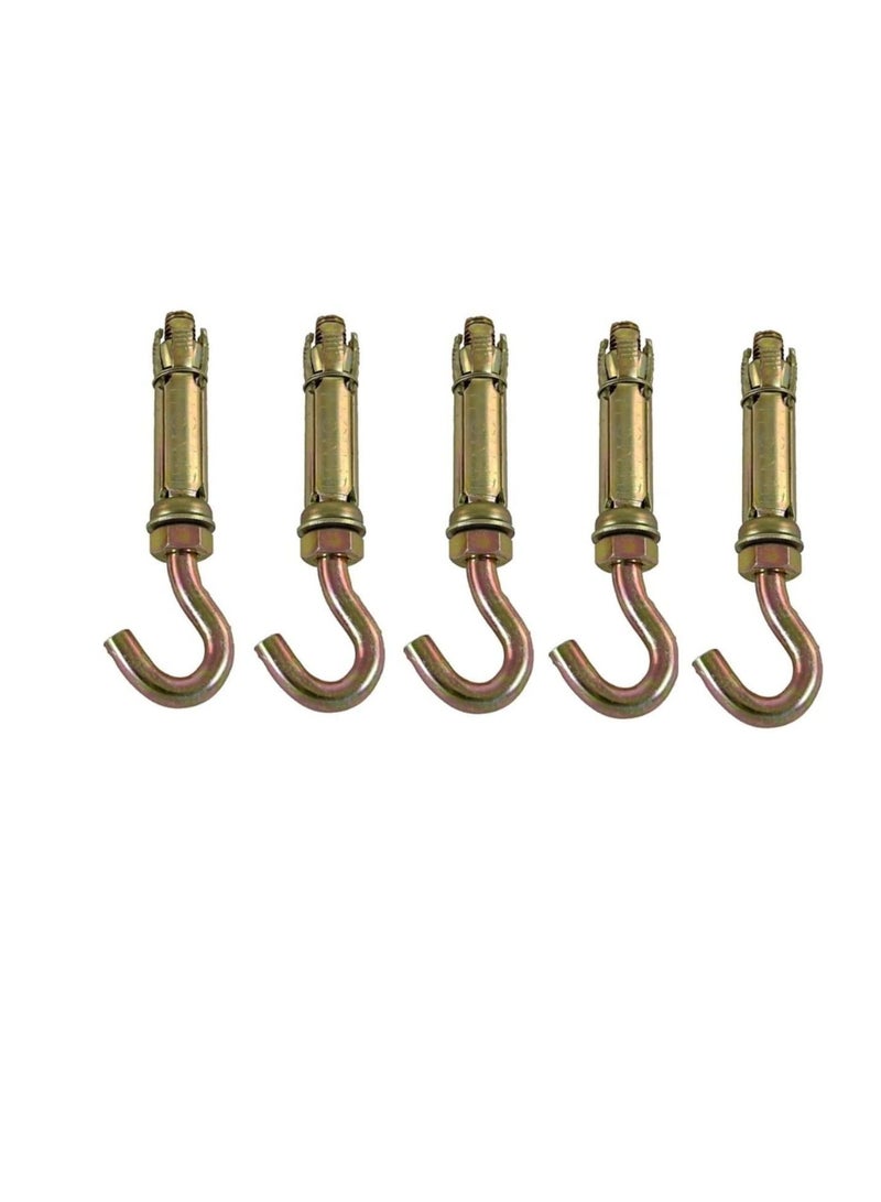 ROBUSTLINE Robustline High Strength Metal Sleeve Shield Closed Hook/Eye Hook | Open Hook Anchor Bolt Pack of 5 (OPEN HOOK, 12 MM) - Image 2