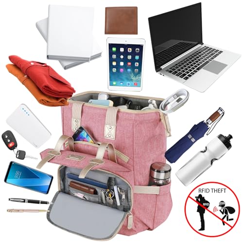 FALANKO Laptop Backpack for WomenLarge Computer Backpack for 17 Inch Laptop Water Resistant Teacher work nurse Doctor Bookbag - Image 3