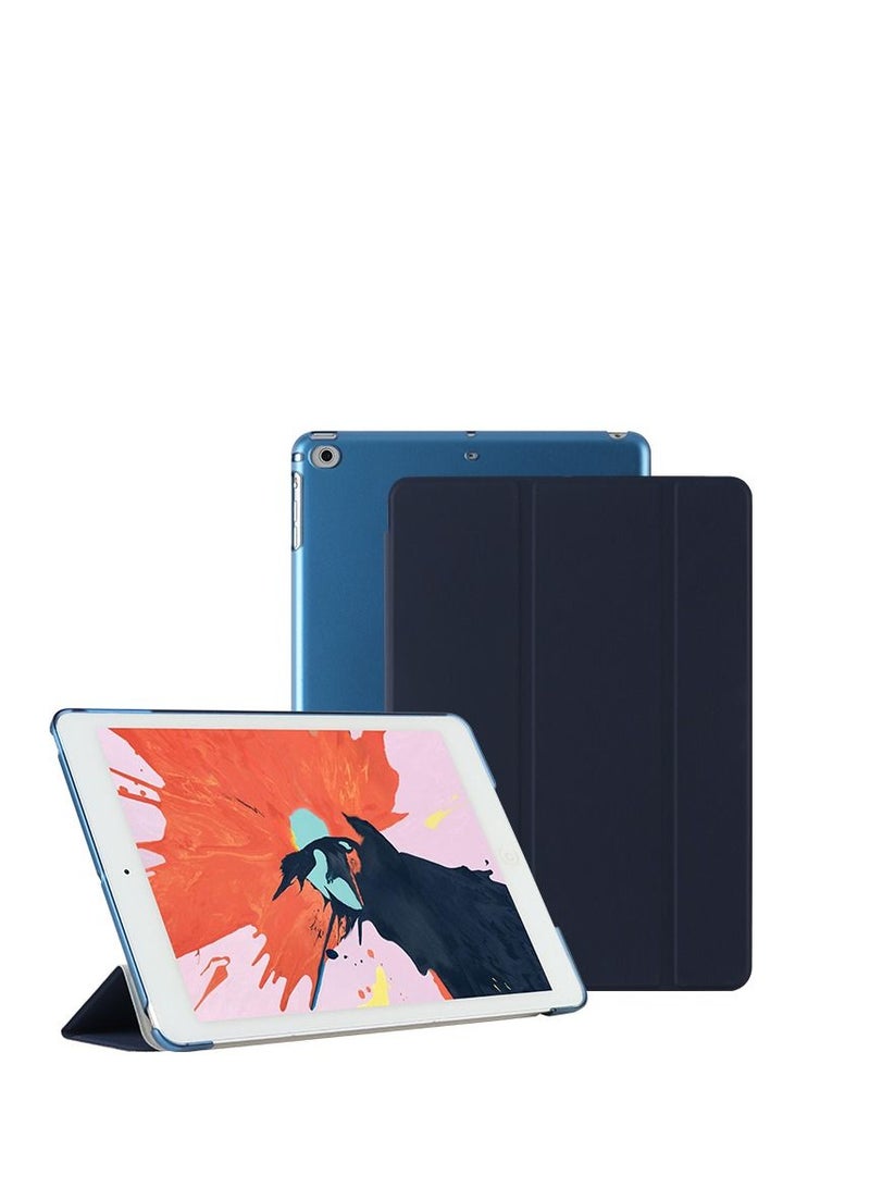 Loquat Blue iPad Three Fold Intelligent Sleep Hard Shell
