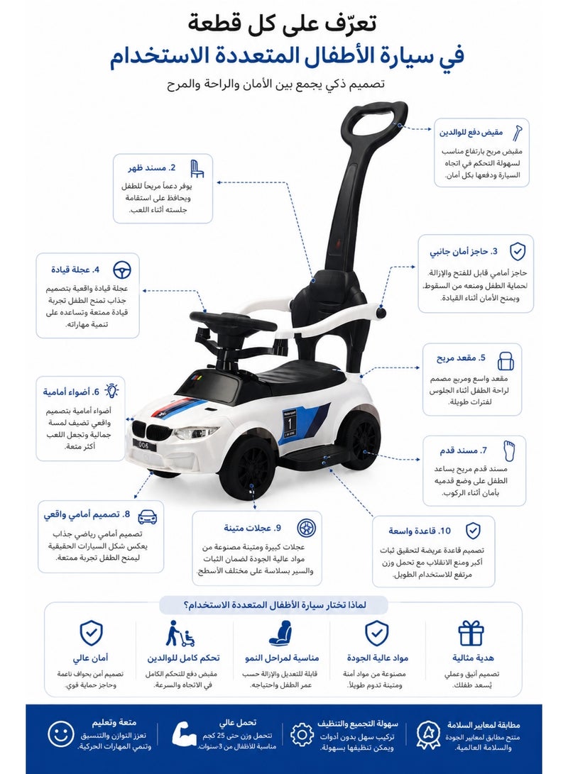 عربة أطفال متعددة الاستخدام 3 في 1  راحة لطفلك... وتحكم كامل لك - Image 2