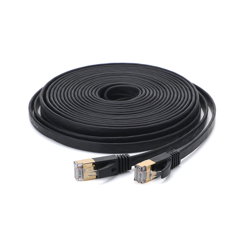 Cat7 Ethernet Cable 25m Black: Durable PVC Cover - Stable Shielded Transmission, Oxygen Free Copper for High Speed Internet, Gaming, Home & Office Network Use - Image 1