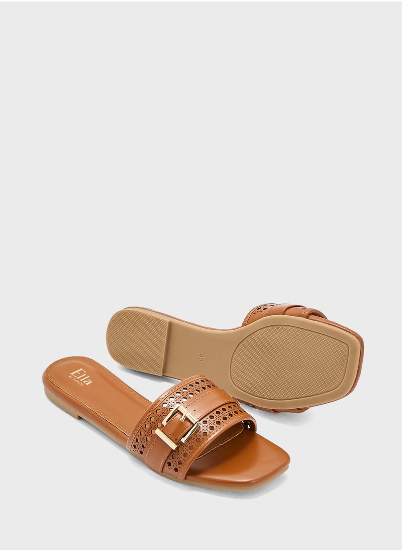 Flat Sandal With Buckle