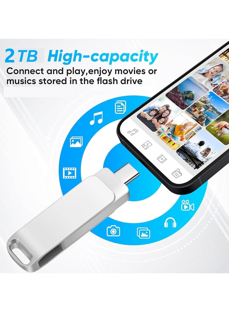 INSIJAM Flash Drive 2TB Usb 3.0 Memory Stick Thumb Drive Usb Photo Storage Memory Stick External Storage Compatible Compatible With Iphone Android Laptops and Tablets - Image 5