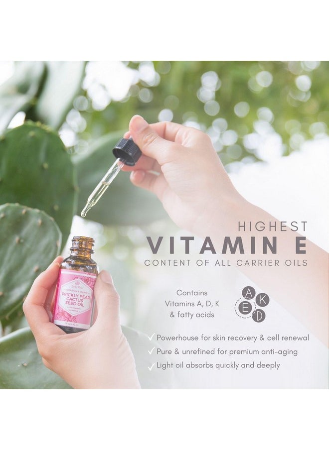 Leven Rose Leven Rose Prickly Pear Seed Oil (Barbary Fig) 100% Pure Organic Prickly Pear Oil, Extra Virgin, Cold Pressed, All Natural Face, Dry Skin & Body Moisturizer and Hair Treatment 1 oz  - Image 3