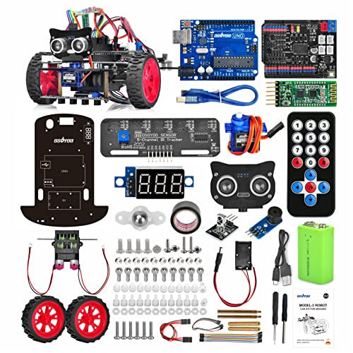 OSOYOO Model 3 Robot Car DIY Starter Kit for Arduino,Educational Motorized Robotics, Remote Control App, Learning How to Code, IOT Mechanical Coding for Teens and Adults - Image 2