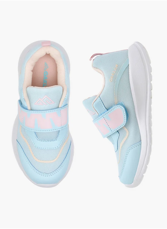 Oaklan by Shoexpress Girls Logo Detail Sports Shoes with Hook and Loop Closure
