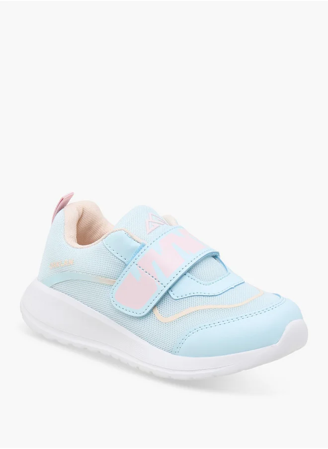 Oaklan by Shoexpress Girls Logo Detail Sports Shoes with Hook and Loop Closure
