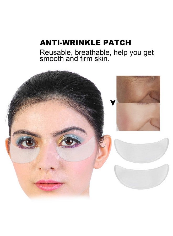 Brrnoo 2Pcs Anti‑Wrinkle Face Eye Patch, Reusable Silicone Eye Pad Sticker for Face Caring - Image 2