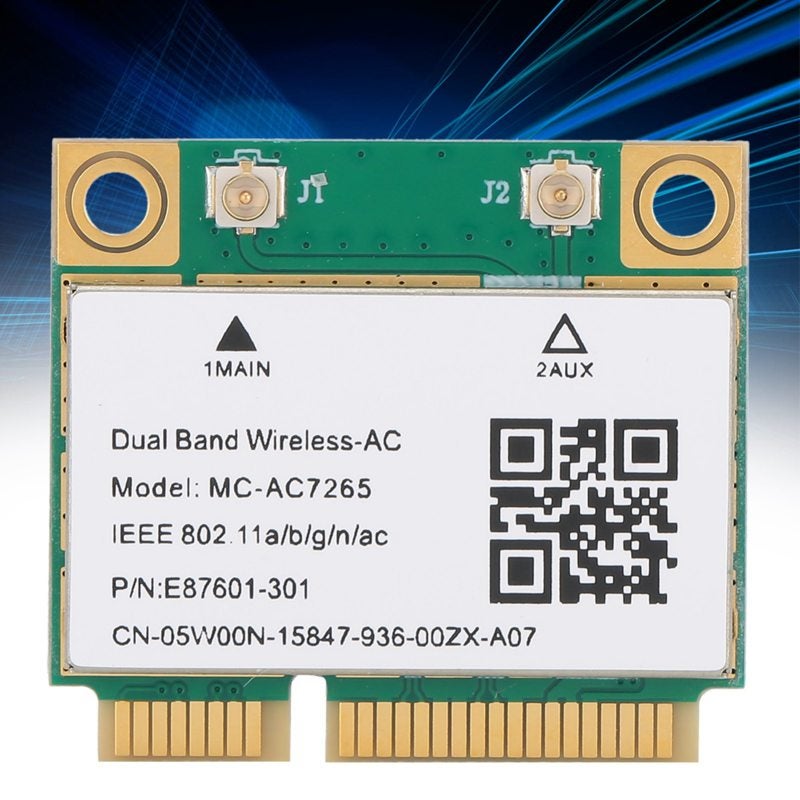 بطاقة شبكة واي فاي لاسلكية: ميني PCI-E نصف الارتفاع، النطاق المزدوج 2.4/5G بسرعة 1200 ميجابت في الثانية، إشارة مستقرة - بلوتوث 4.2، بروتوكول 802.11a/b/g/n/ac لأجهزة سطح المكتب، الأجهزة المحمولة والأجهزة ذات الهيكل الصغير - Image 4