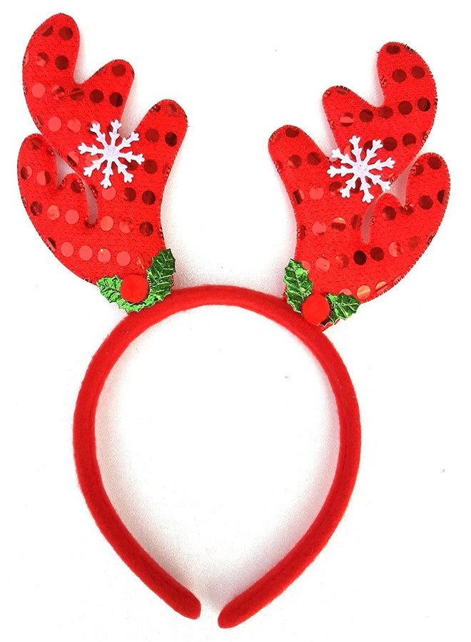 Infispace® Christmas Reindeer Antlers Headband with Bells & Xmas Fancy Dress Accessories for Kids (Mix (Pack of 2)) - Image 4