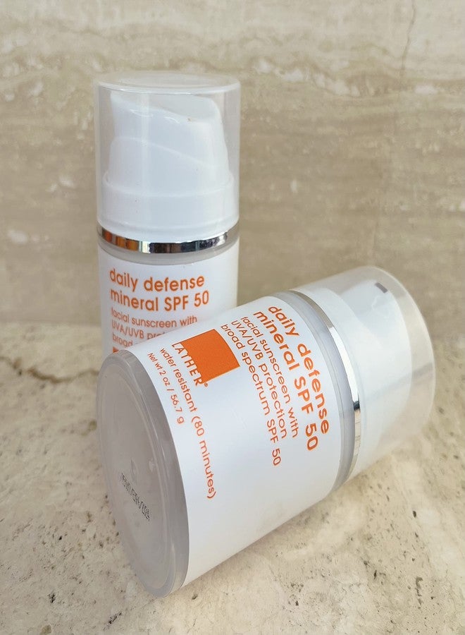 LATHER Daily Defense Mineral SPF 50 | Sunscreen For Face | Skincare For All Types | Travel Accessories | Beauty Products | Mineral Sunscreen | Tinted Sunscreen | Self Care Products | 2 Fl Oz - Image 5