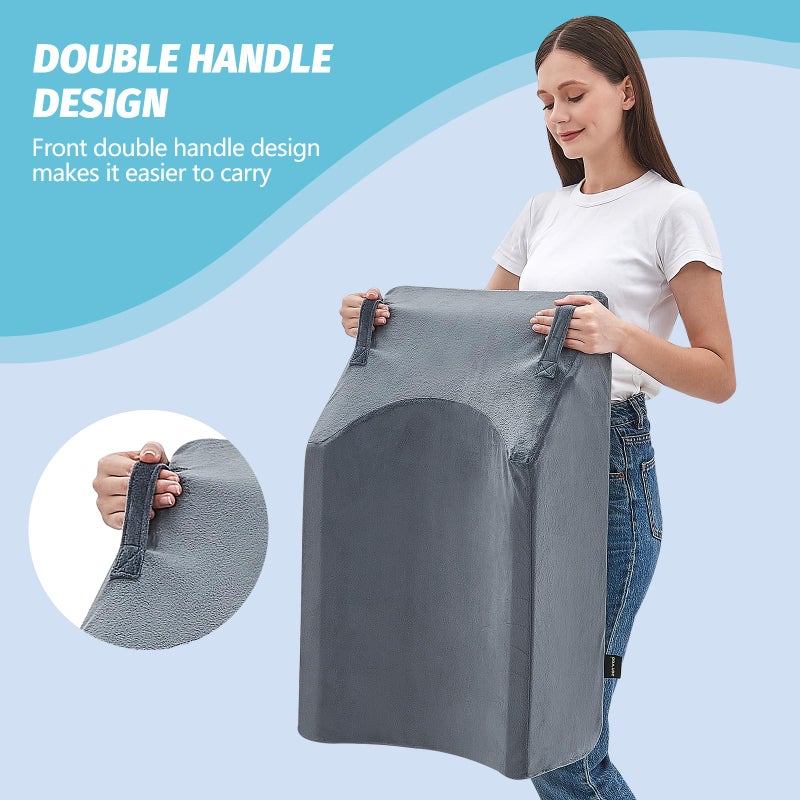 JOYWOO Double Leg Support Elevation Pillow â€“ Ideal for Post-Hip Replacement, Back-Sleeping, Swelling Relief. Comfortable Foam Wedge, Essential After Surgery for a Restful Sleep - Image 2