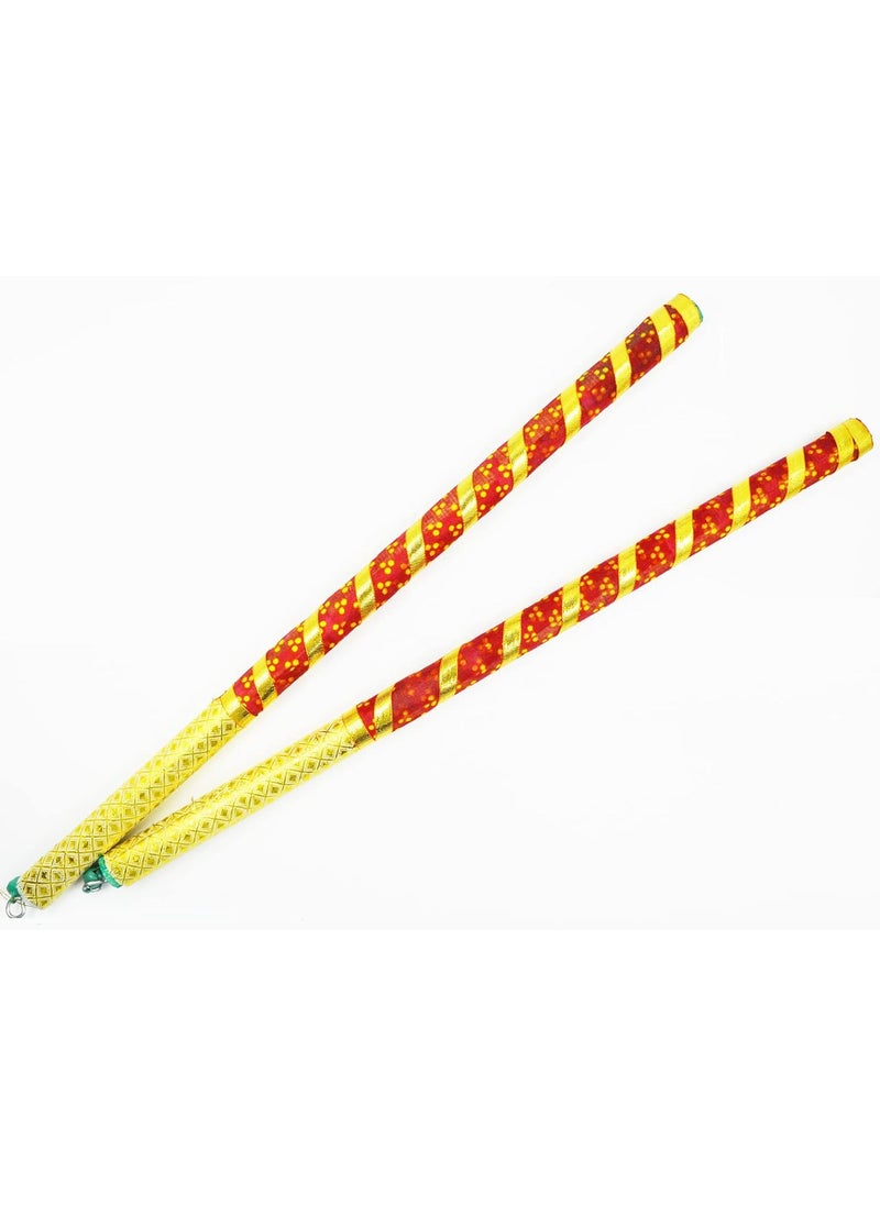 ME  YOU ME YOU Traditional Dandiya Stick for Dandiya Nights and Garba Navratri CelebrationsDandiya Sticks for Women or Couples 2 Pair Sticks  - Image 2