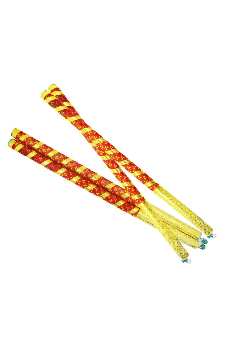 ME  YOU ME YOU Traditional Dandiya Stick for Dandiya Nights and Garba Navratri CelebrationsDandiya Sticks for Women or Couples 2 Pair Sticks  - Image 1