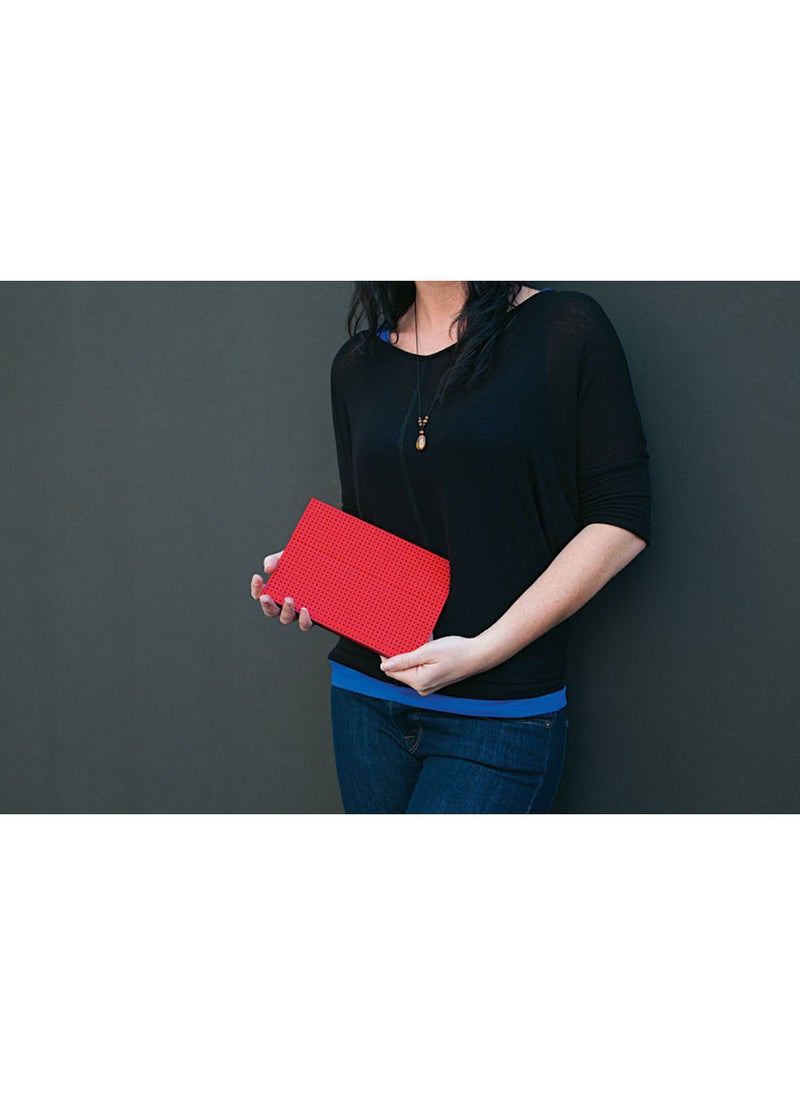 Paper-Oh Circulo Red on Black A6 Unlined Wrap Closure 128pages 100gsm Notebook - Image 5