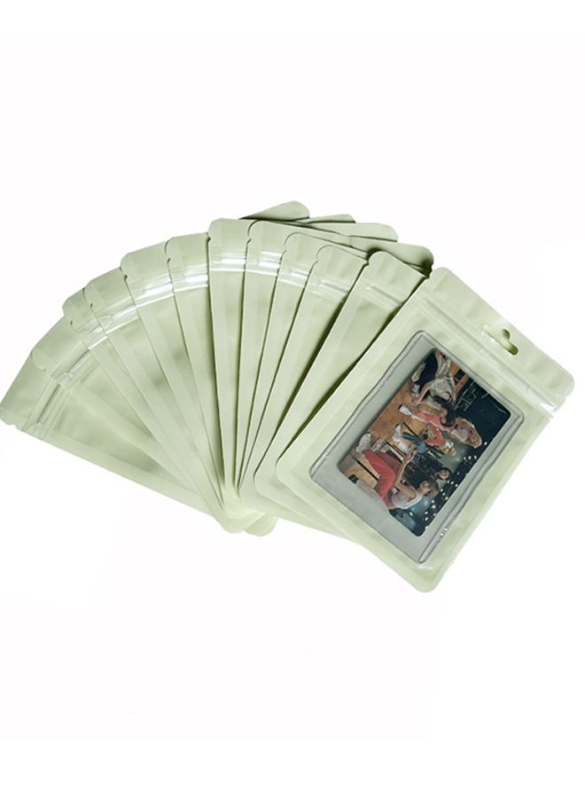 50-Piece Resealable Foil Pouch Bag Green 10.5x15cm - Image 2