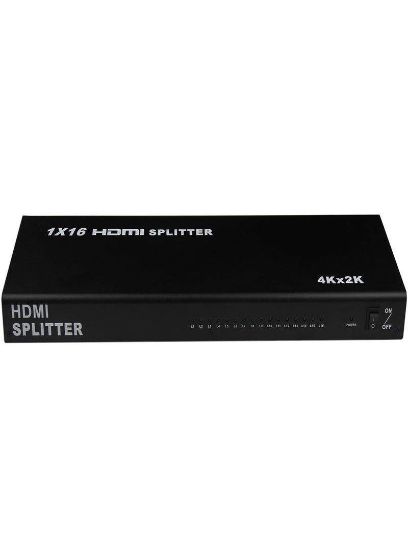 HD 16 Port HDMI Splitter 1x16 4K Ultra HD | HDMI Splitter 1 in 16 Out | Supports 4K, 2K, 3D, Full HD 1080P | Powered HDMI Distributor for TV, Monitor, Projector, Digital Signage & Conference Rooms - Image 3