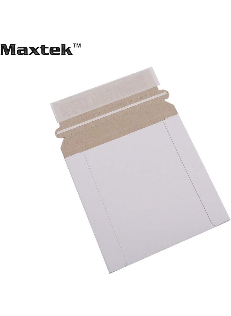 maxtek Maxtek 50 Stay Flat CDDVD White Cardboard Mailers5 14 x 5 14 inch Self Seal Adhesive with Flap  - Image 2