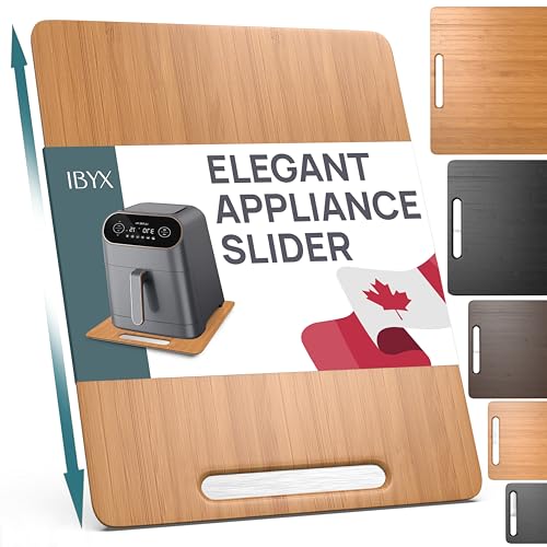 Ibyx Elegant Sliding Tray for Your Coffee Maker & Heavy Kitchen Appliances - Sturdy, Slides Easily from Under The Cabinet (Natural, 12”W x 16”D) - Image 1