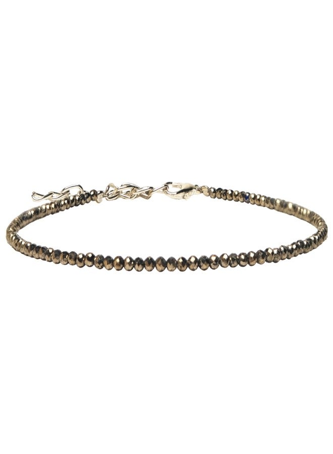 Plus Value Pyrite Anklet for Women | Money Magnet Payal for Wealth, Luck & Protection | Natural Healing Crystal Jewellery, Adjustable Spiritual Jewellery, Best Gift for Women & Girls - Image 1
