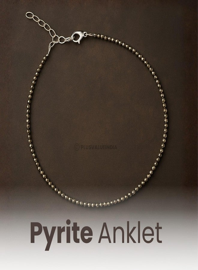 Plus Value Pyrite Anklet for Women | Money Magnet Payal for Wealth, Luck & Protection | Natural Healing Crystal Jewellery, Adjustable Spiritual Jewellery, Best Gift for Women & Girls - Image 4