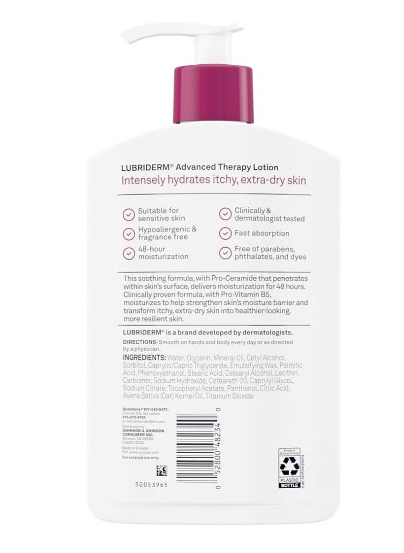 Lubriderm - Lubriderm Advanced Therapy Body Lotion, 16 Fl Oz - Image 1