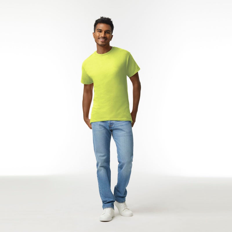 Gildan Adult Ultra Cotton T-Shirt, Style G2000, Multipack, Safety Green (10-Pack), X-Large - Image 3