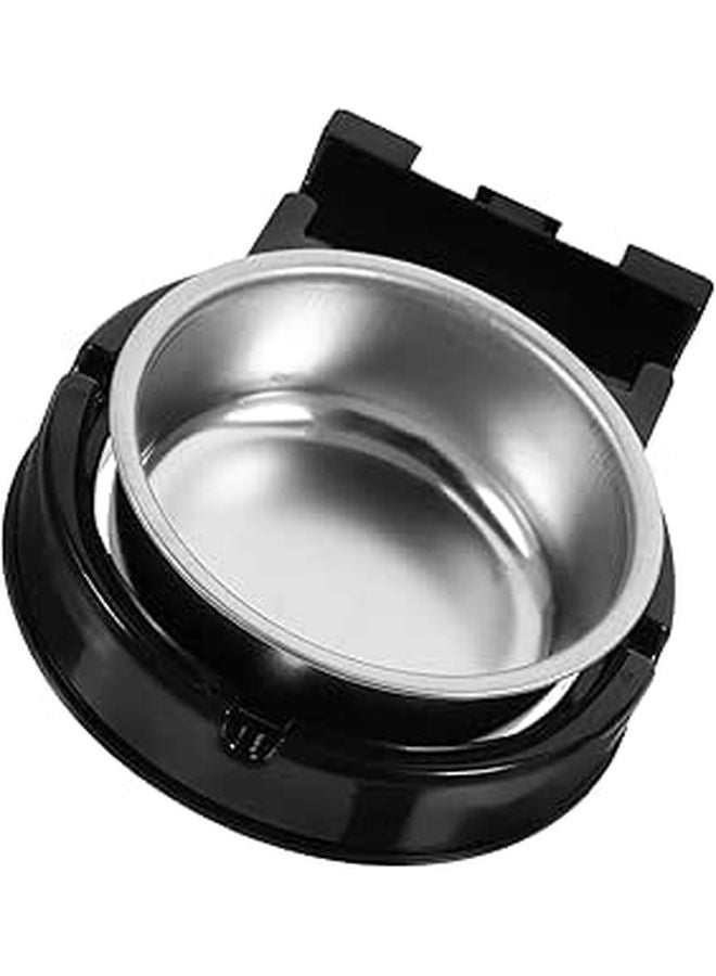 Wall Mounted Stainless Steel Windproof Ashtray Black Space Saving Cigarette Organizer - Image 1