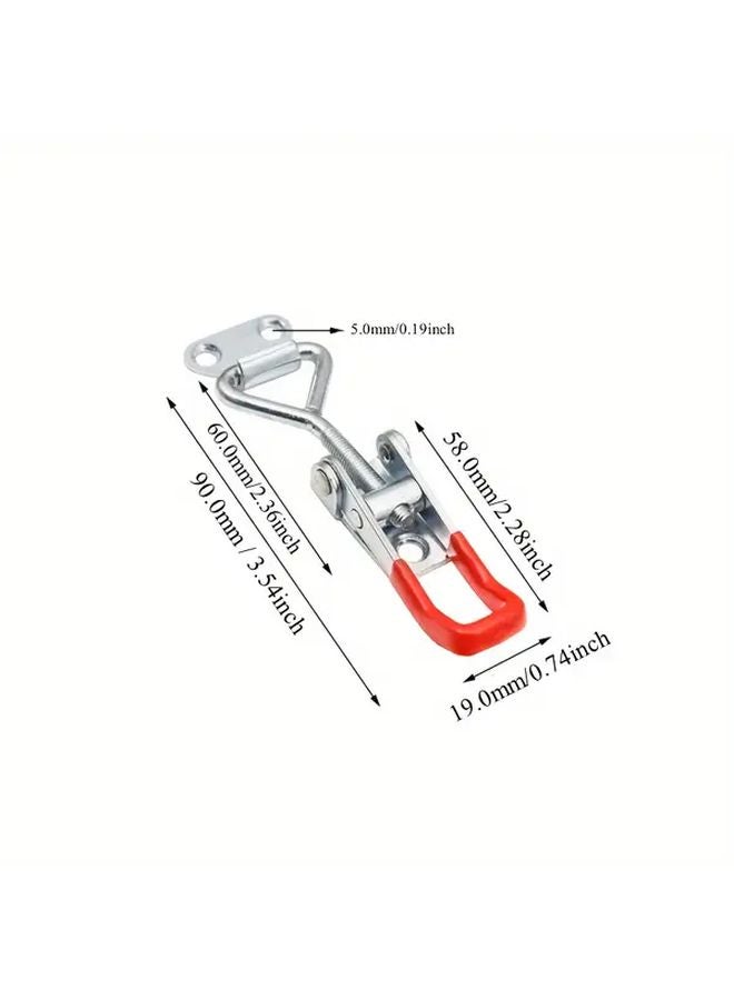 4Pcs 304 Stainless Steel Quick Release Buckle Clips With Red Handles Leveling Clamp Set - Image 3