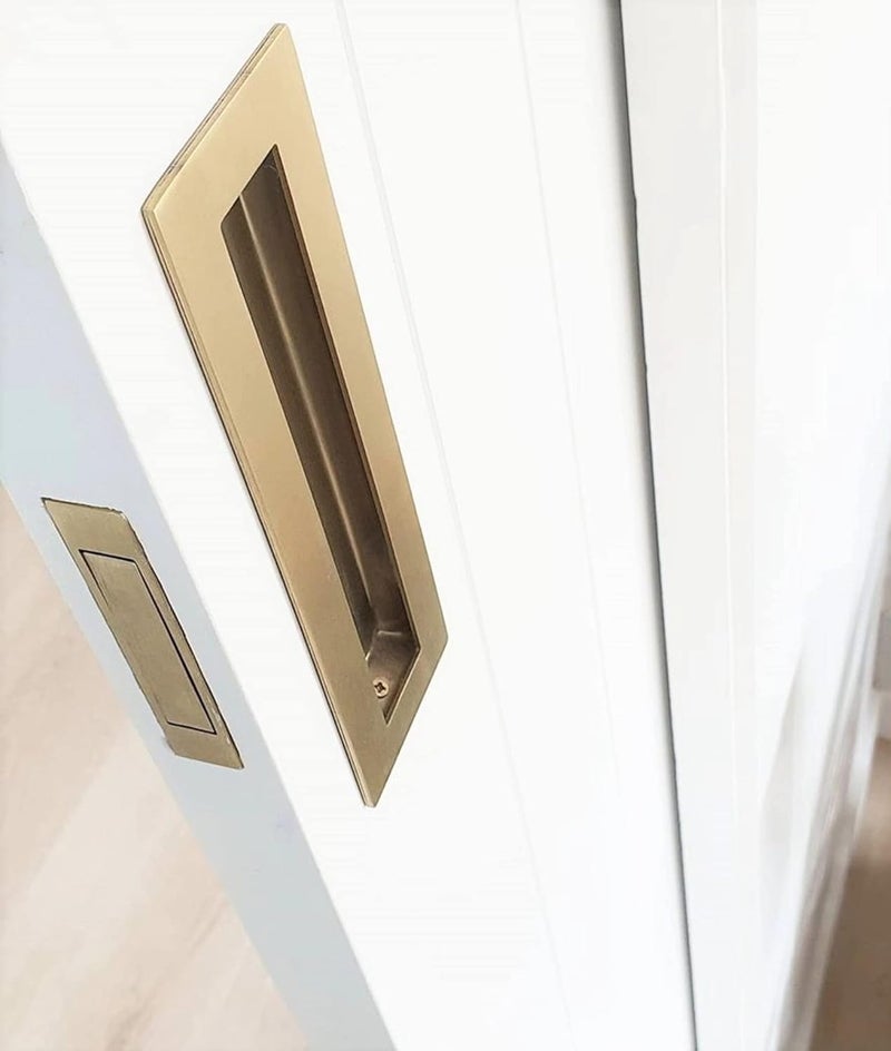 VicTac Premium Edge Pull Concealed fix Handle for Sliding Door Antique Bronze Finish Zinc Door Handle Pack of 2  - Image 4