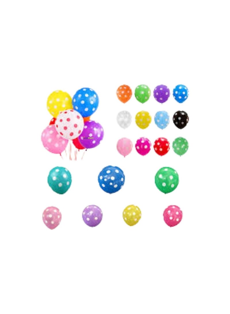 Balloons, 100pcs Rainbow Balloons Assorted Dot Colorful Balloon Pink Blue Party Balloon Red Orange Yellow Green Latex for Kids Birthday Party Baby Shower Wedding (Polka Dots Set of 100) - Image 3
