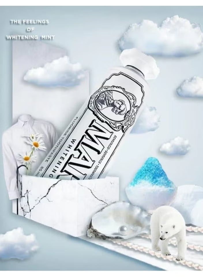 Marvis Whitening Mint Toothpaste - Travel Size 25ml | Natural Teeth Whitening & Plaque Removal | Long-Lasting Fresh Breath | Premium Mint Flavor - Image 4