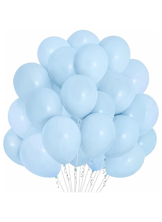Goldedge Party Balloons 100 Pack, 12 Inch Latex Balloons Helium or Air filled Balloon for Boys & Girls Unisex Birthday Wedding Baby Shower Gender Reveal Graduation Home & Event Decorations Blue Color - Image 1