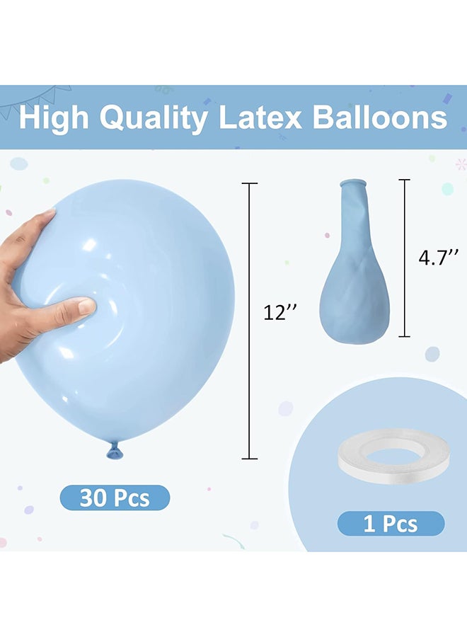 Goldedge Party Balloons 100 Pack, 12 Inch Latex Balloons Helium or Air filled Balloon for Boys & Girls Unisex Birthday Wedding Baby Shower Gender Reveal Graduation Home & Event Decorations Blue Color - Image 2