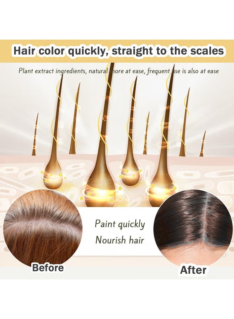Nova Dye Shampoo,Nova Hair Instant Dye Shampoo,Nova Hair Dye Shampoo 3 in 1, for Men & Women (Black) - Image 5