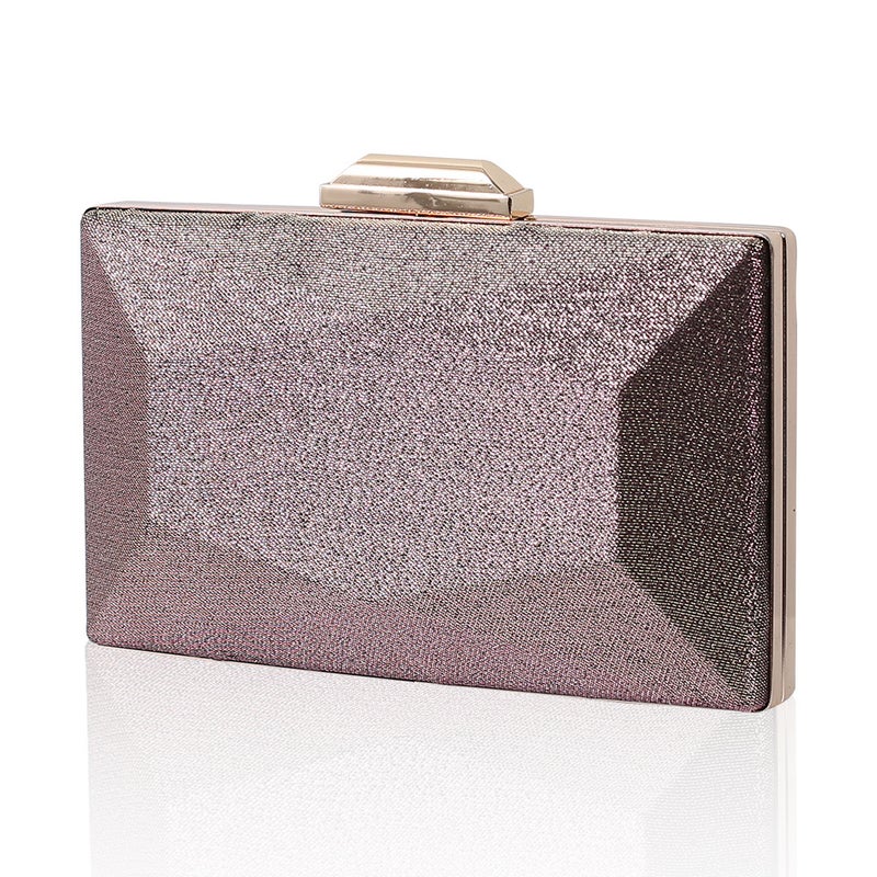 New Three-Dimensional Geometric Evening Bag All-Match Gradient Satin Dress Banquet Bag Simple Hand Bag For Women - Image 4