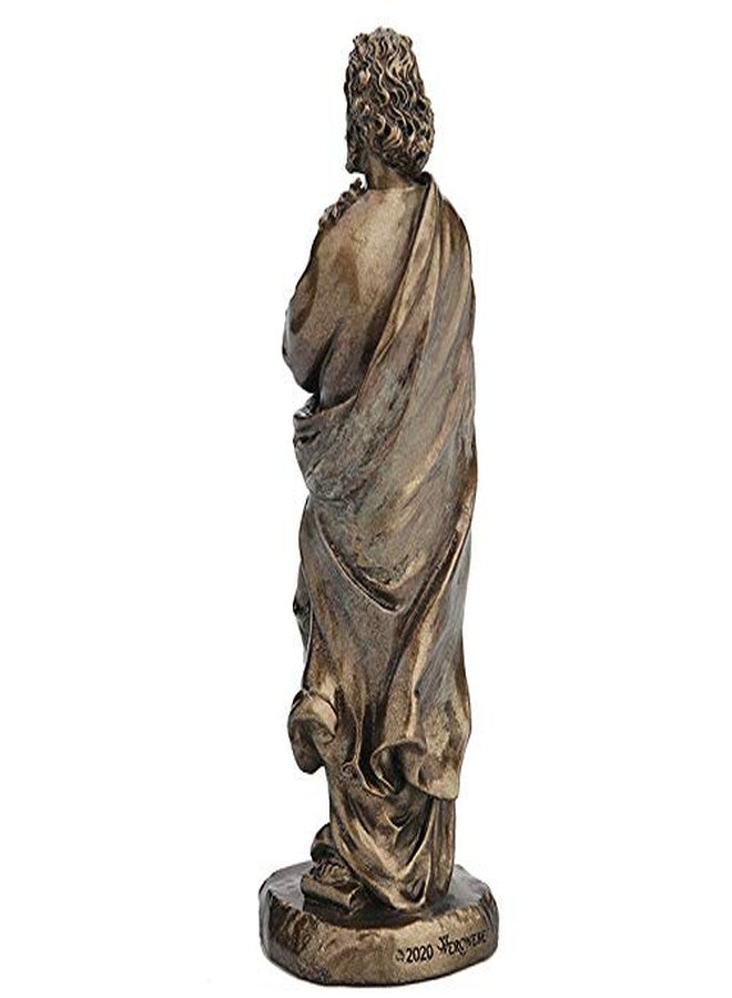 Veronese Design 3 3/8 Inch Saint Joseph Cast Resin Hand Painted Antique Bronze Finish Statue Home Decor - Image 5