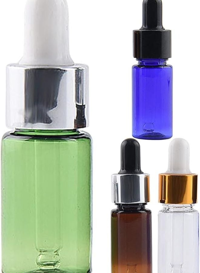 4 Pcs Plastic Essential Oil Dropper Bottles with Sealed Caps Refillable Travel - Image 1