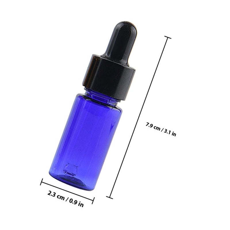 4 Pcs Plastic Essential Oil Dropper Bottles with Sealed Caps Refillable Travel - Image 3