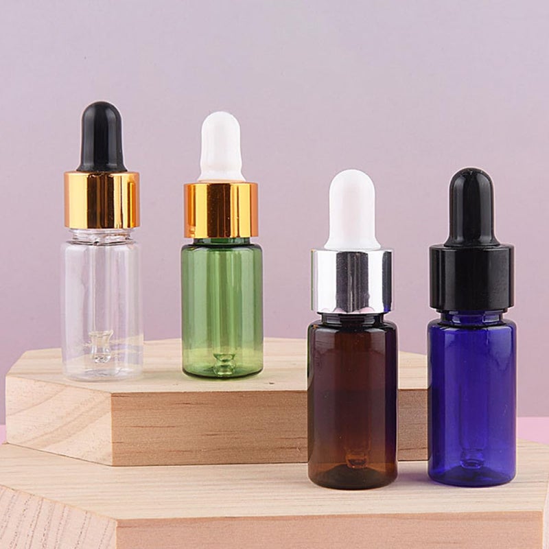 4 Pcs Plastic Essential Oil Dropper Bottles with Sealed Caps Refillable Travel - Image 5