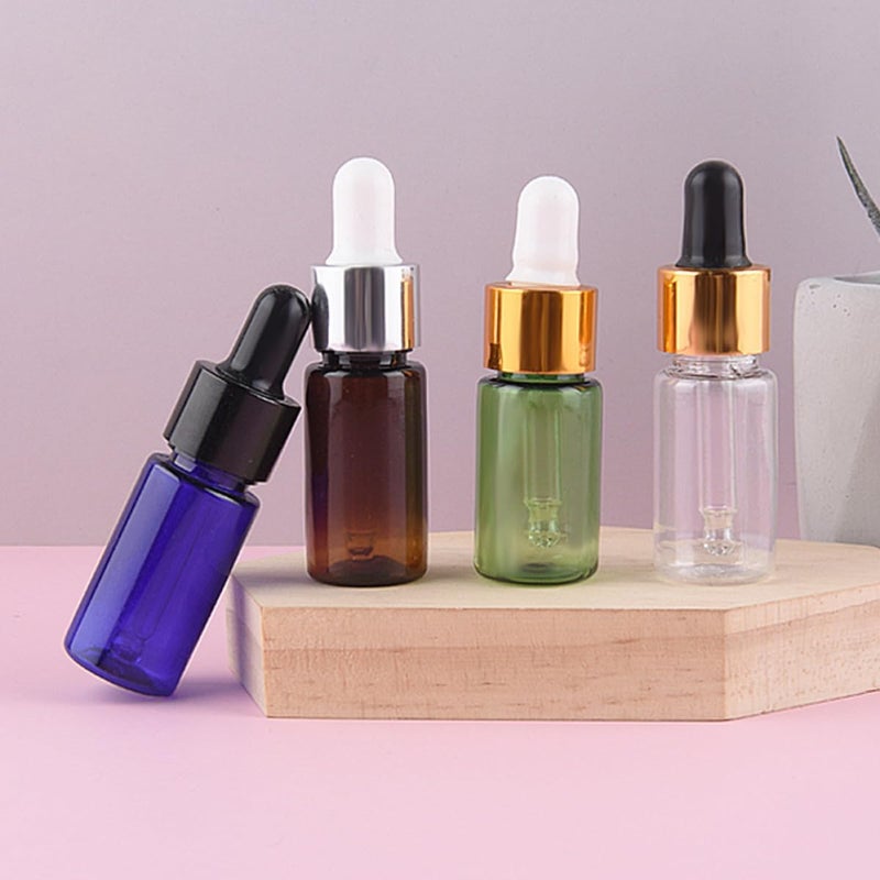 4 Pcs Plastic Essential Oil Dropper Bottles with Sealed Caps Refillable Travel - Image 4