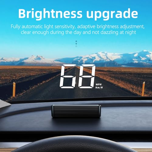AZIJYV Heads Up Display for Cars, Digital Speedometer for Car M2,Speedometer for Car with Speed, Automatic Light Sensing,Mile Speed Unit Display,Suitable for All Car Models - Image 3