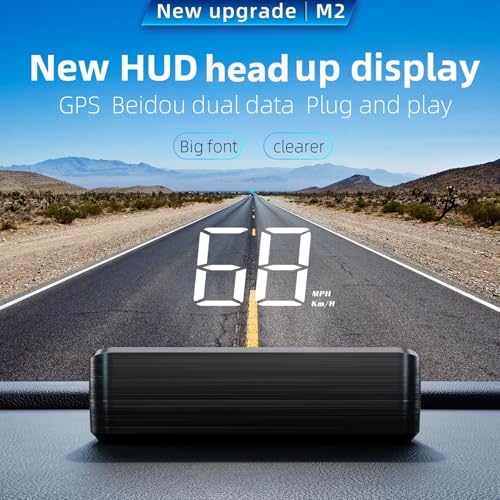 AZIJYV Heads Up Display for Cars, Digital Speedometer for Car M2,Speedometer for Car with Speed, Automatic Light Sensing,Mile Speed Unit Display,Suitable for All Car Models - Image 2