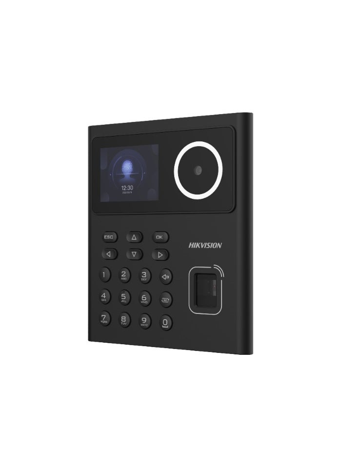 HIKVISION Hikvision Fingerprint Attendance 2.4-inch LCD screen, 2 MP lens, including face, fingerprint, card, and PIN etc. Supports EM card Max. 500 faces, 1,000 cards, 1,000 fingerprints and 100,000 events  - Image 2
